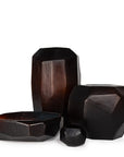 Vase Cubistic haut | Marron foncé