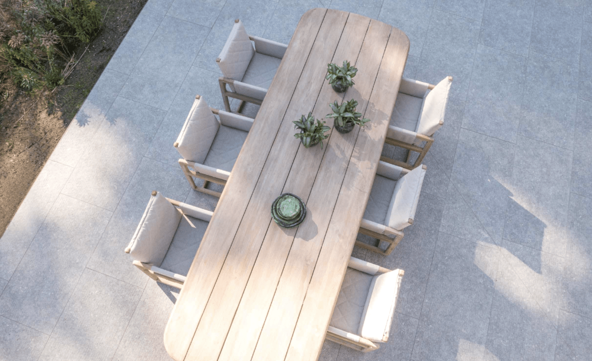 Dining Table Carlo | Teak Natural Grey - NU PUUR & GROEN