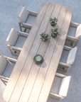 Dining Table Carlo | Teak Natural Grey - NU PUUR & GROEN