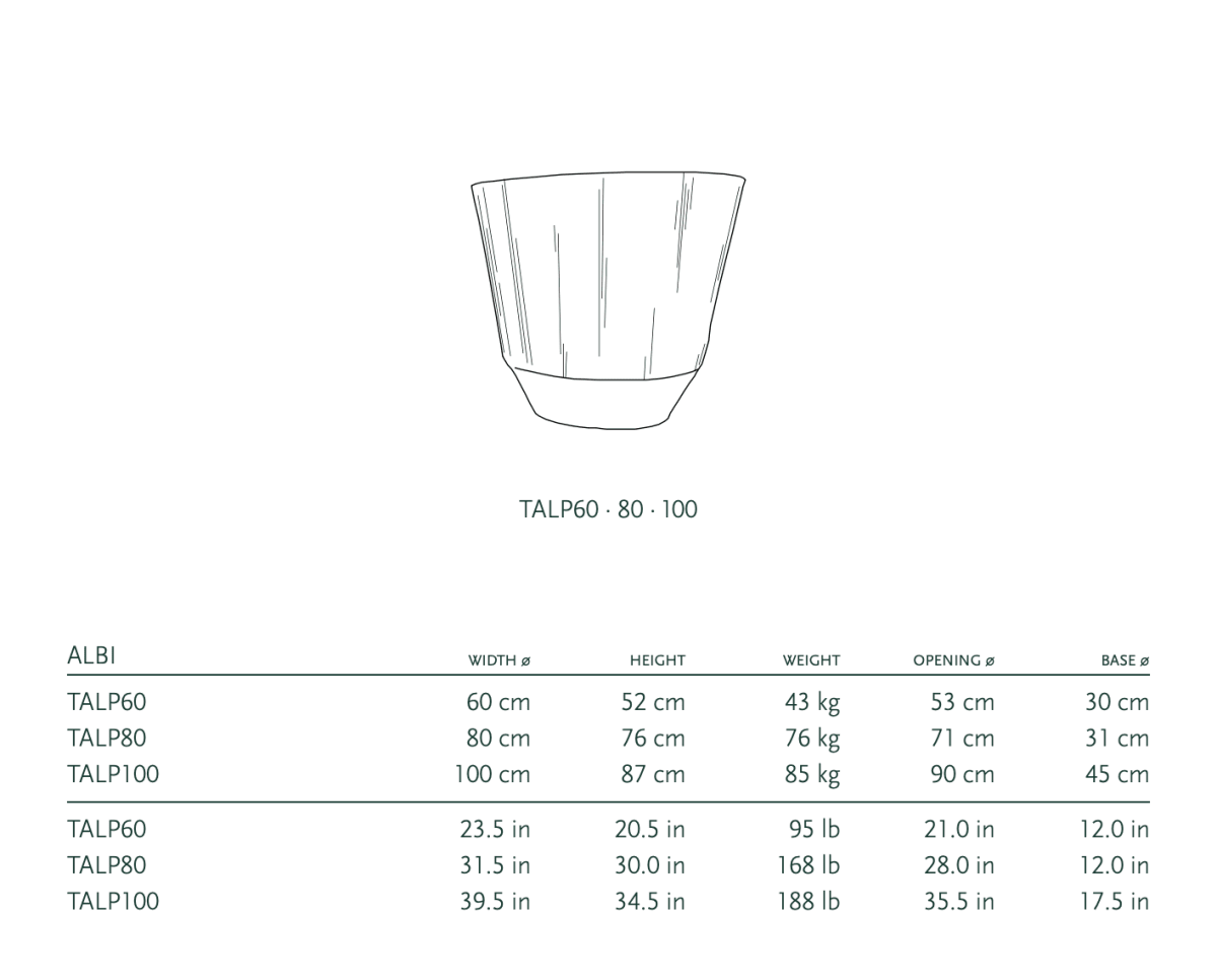 DOMANI pot "ALBI" | Green - NU PUUR & GROEN