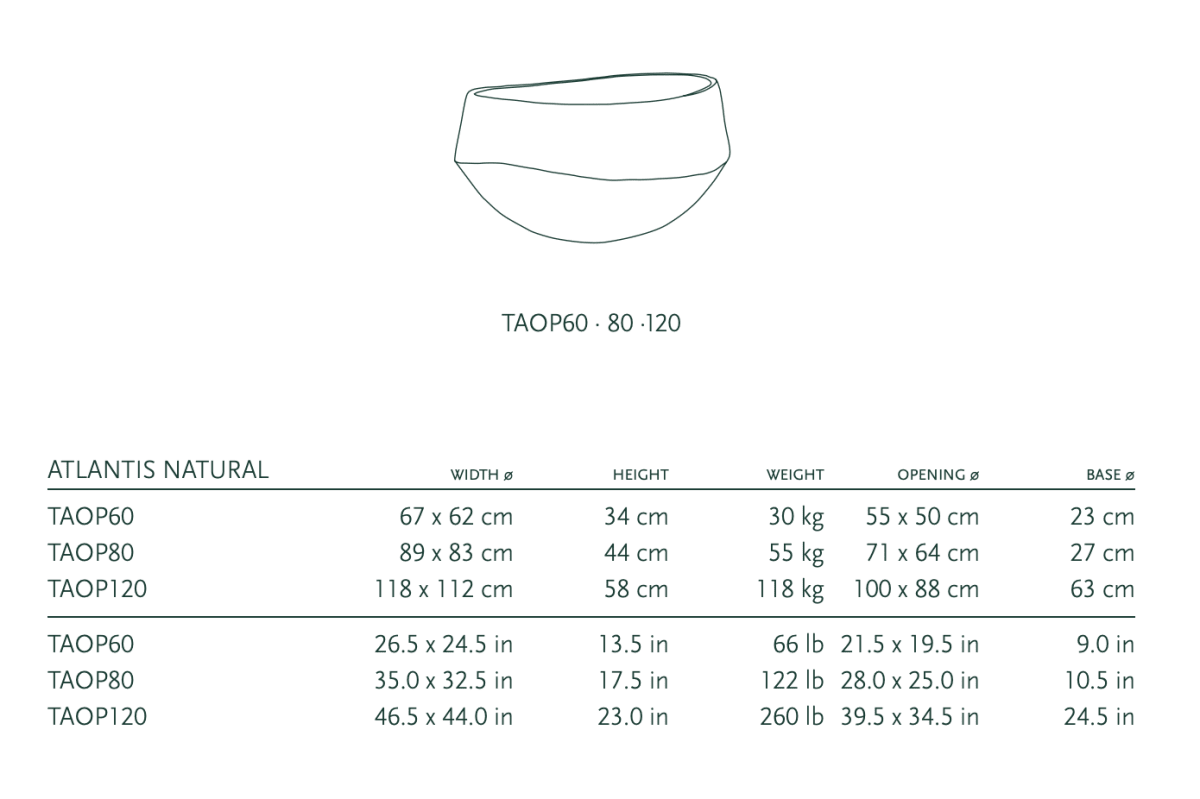 DOMANI pot "ATLANTIS" | Natural Black - NU PUUR &amp; GROEN