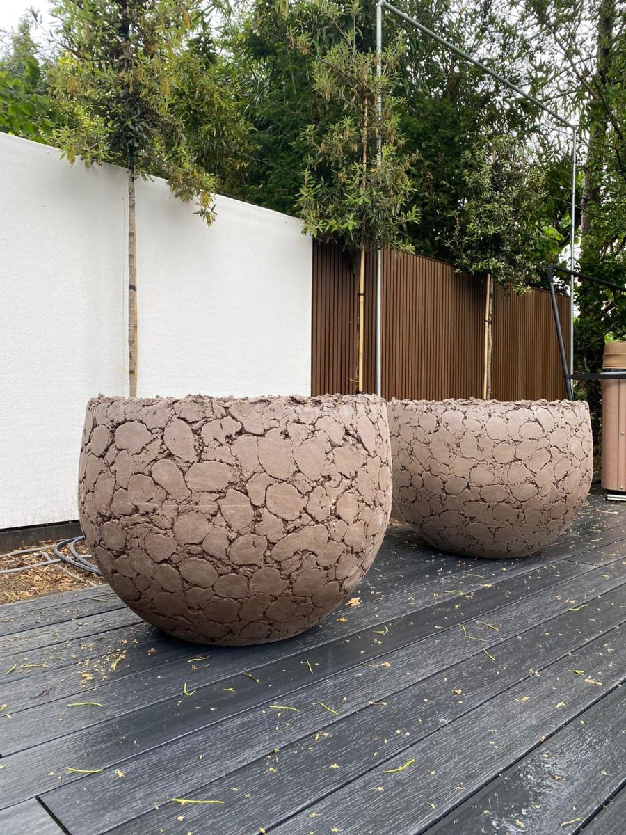 DOMANI pot LAVA | Natural Brown - NU PUUR &amp; GROEN