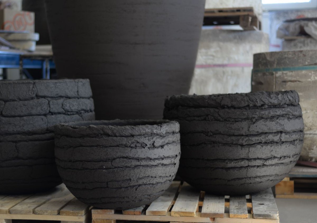 DOMANI pot "VIENNA" | Natural Black - NU PUUR &amp; GROEN