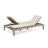Double Sunlounger Lisa incl. Wheels | Teak Natural Grey / PE Wicker Antique Weed