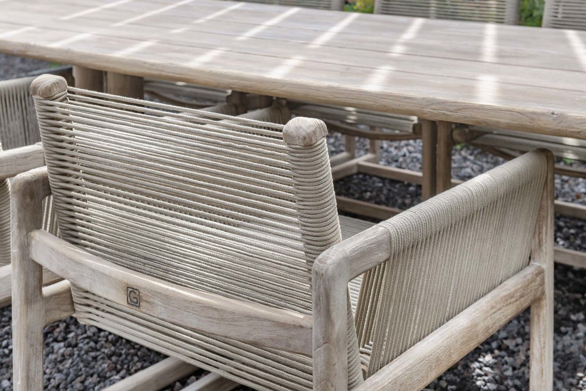 Easy Chair Carlo | Teak Natural Grey / Rope - NU PUUR & GROEN