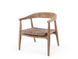 Easy Chair Faye Wicker Seat | Teak Natural Grey