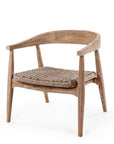 Easy Chair Faye Wicker Seat | Teak Natural Grey - NU PUUR & GROEN