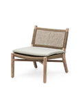 Easy Chair Fiona | Teak Natural Grey / PE Wicker Antique Weed - NU PUUR & GROEN