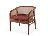 Easy Chair Imen | Teak Woodstain Emas Brown / PE Wicker Blend