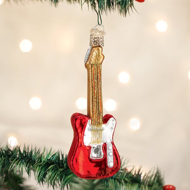 Elektrische Gitaar Rood | Kerst ornament