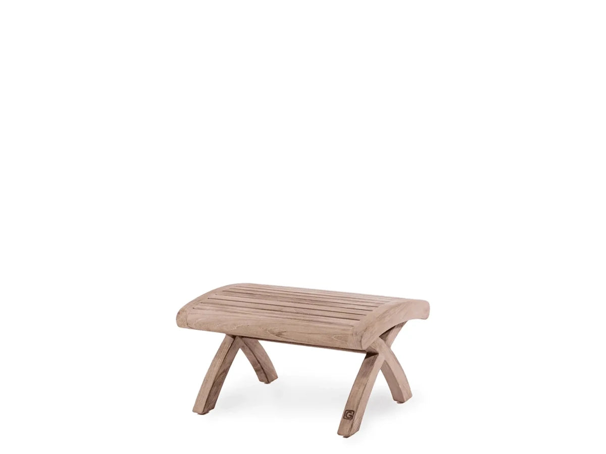 Footrest Sachin | Teak Natural Grey - NU PUUR & GROEN