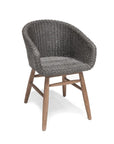 Armchair Charly | Reclaimed Teak Natural Grey / PE Wicker Espresso