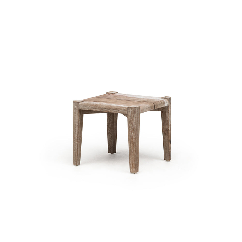 Square Coffee Table Floor Small | Reclaimed Teak Natural Grey