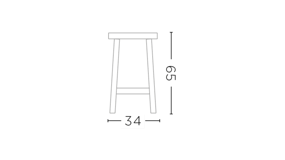 Tabouret de bar Alex | Teck Gris Naturel