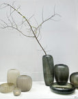 Vase Gobi High | Indigo/Rauchgrau