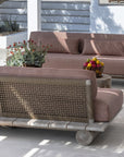 Sofa Edge | Teak Natural Grey & PE Wicker Antique Weed