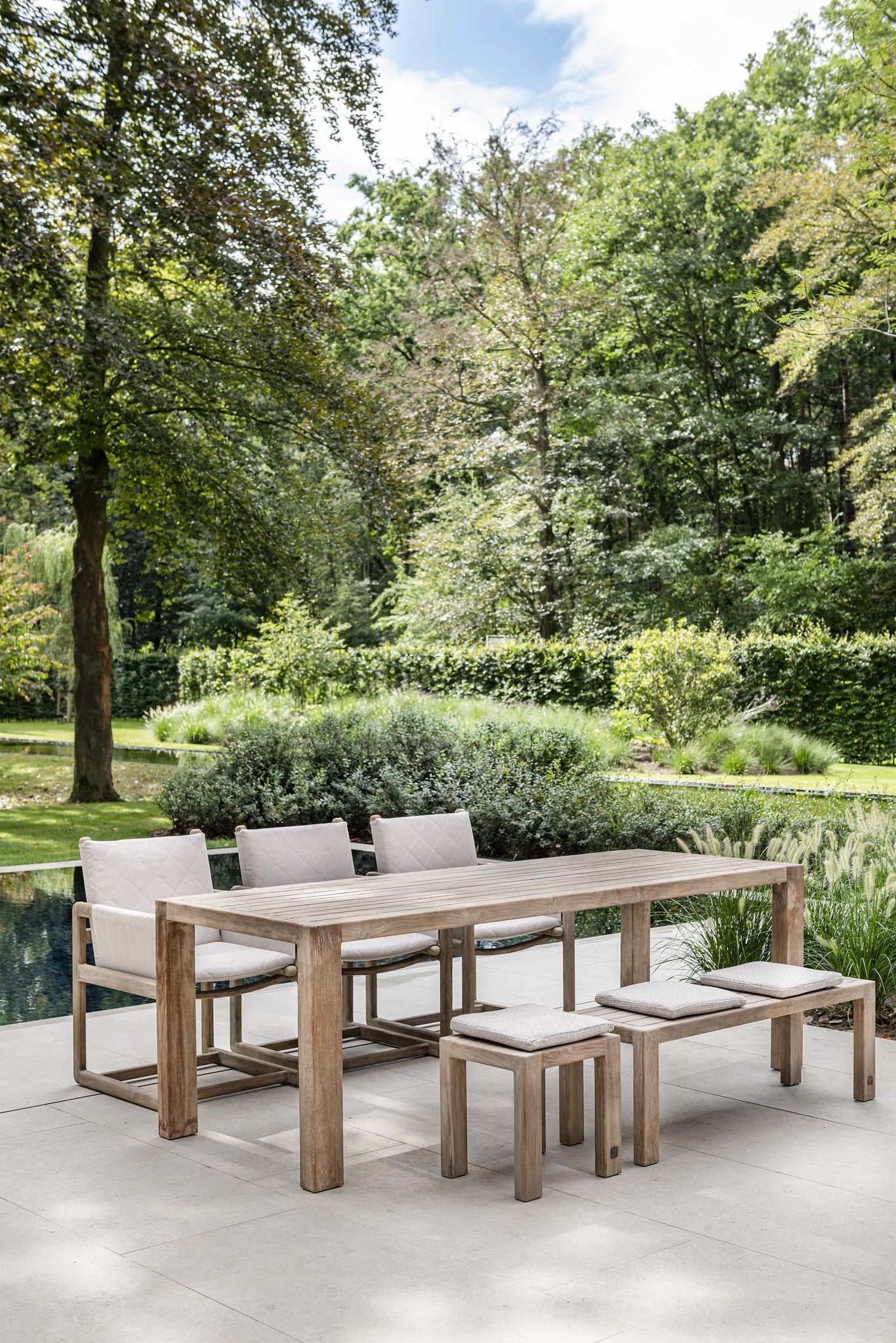 Bench Sandy Small | Reclaimed Teak Natural Grey