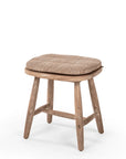 Hocker Faye | Teak Natur Grau