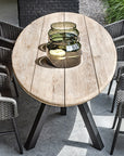 Table Samuel | Reclaimed Teak Natural Grey & Aluminium Matte Black