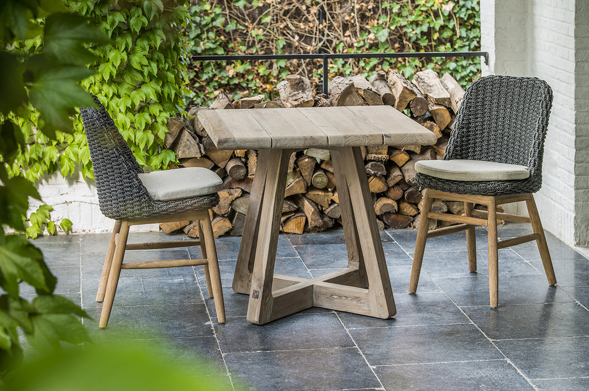 Bistro Table Dennis | Reclaimed Teak Natural Grey