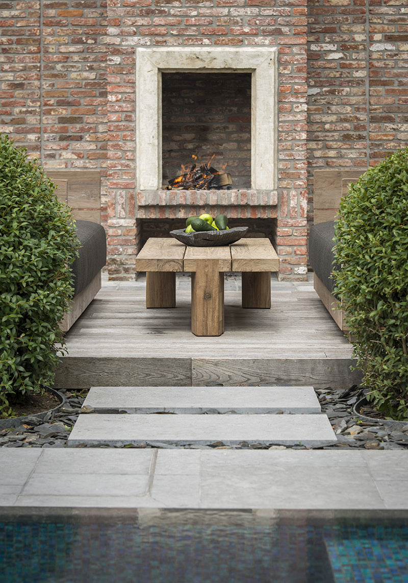 Coffee Table Dovetail | Reclaimed Teak Natural Grey