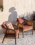 Easy Chair Imen | Teak Woodstain Emas Brown / PE Wicker Blend