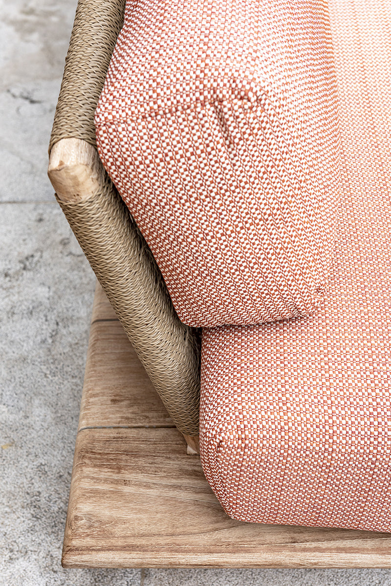 Sofa Edge | Teak Natural Grey & PE Wicker Antique Weed