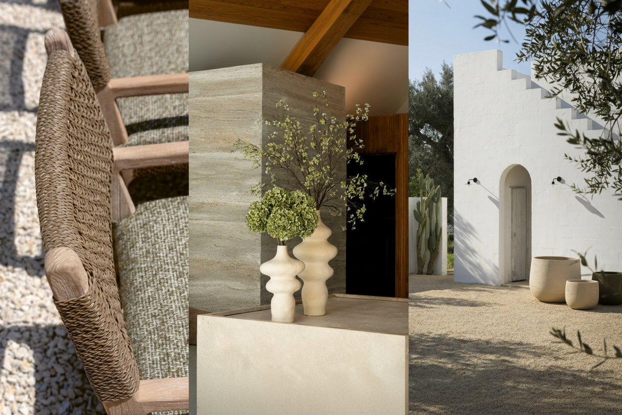 Hero image - stoelen, bloemen, potten