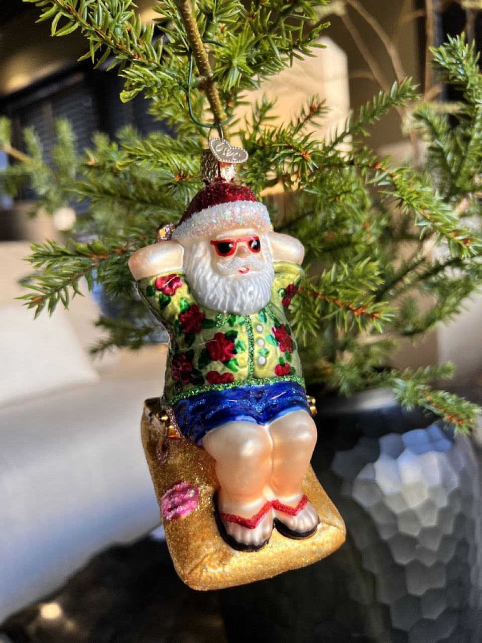 Zonnende Kerstman | Kerst ornament