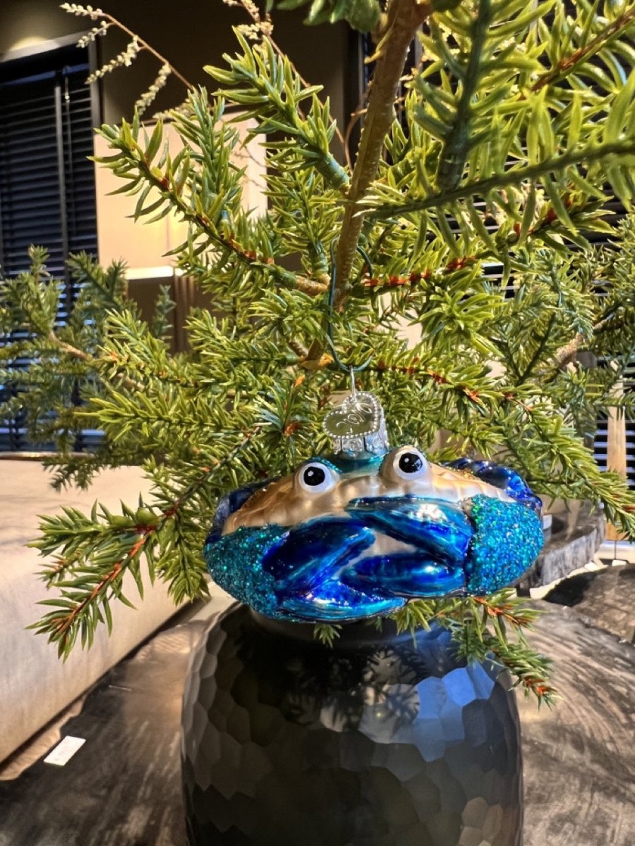 Kerst ornament | Blauwe krab | 4 cm - NU PUUR & GROEN