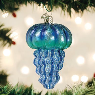Kerst ornament | Blauwe kwal | 13 cm - NU PUUR & GROEN