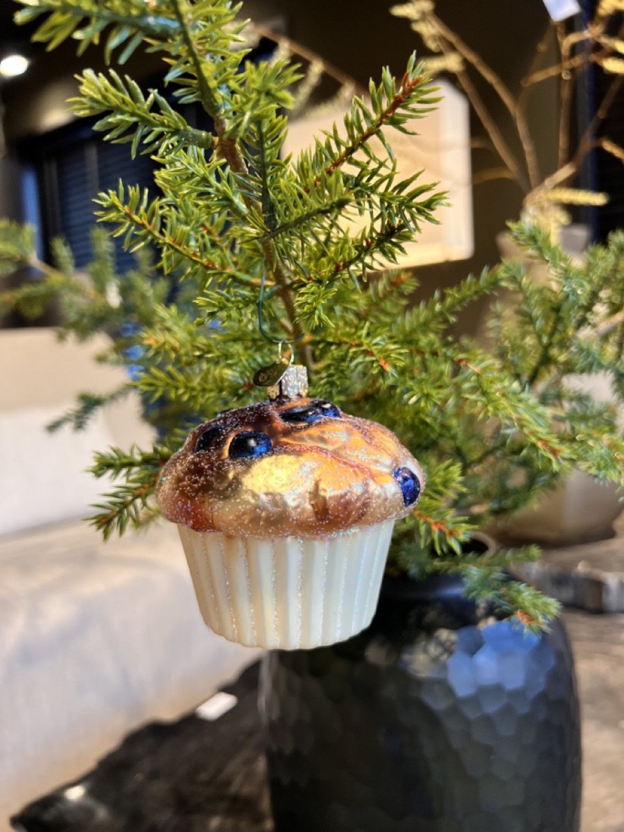 Kerst ornament | Blueberry muffin | 8 cm - NU PUUR & GROEN