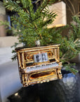 Kerst ornament | Bruine Staande Piano | 9 cm - NU PUUR & GROEN