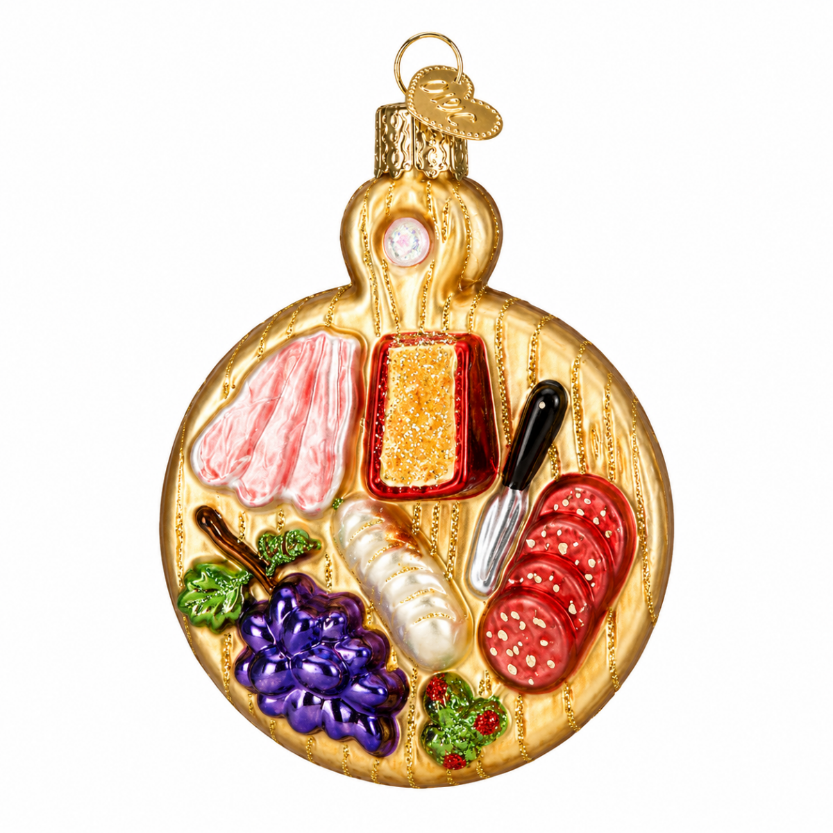 Kerst ornament | Charcuterieplank | 11 cm - NU PUUR & GROEN