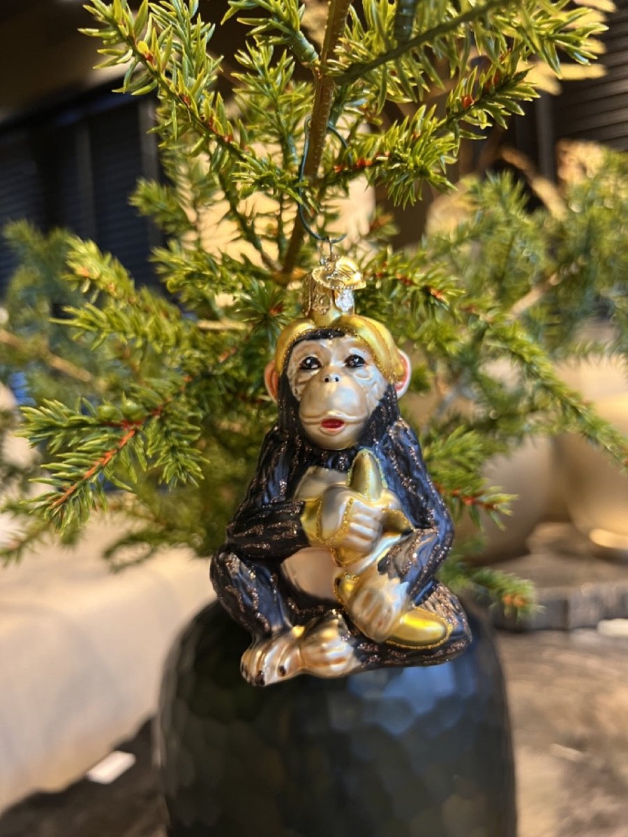 Kerst ornament | Chimpansee | 10 cm - NU PUUR & GROEN