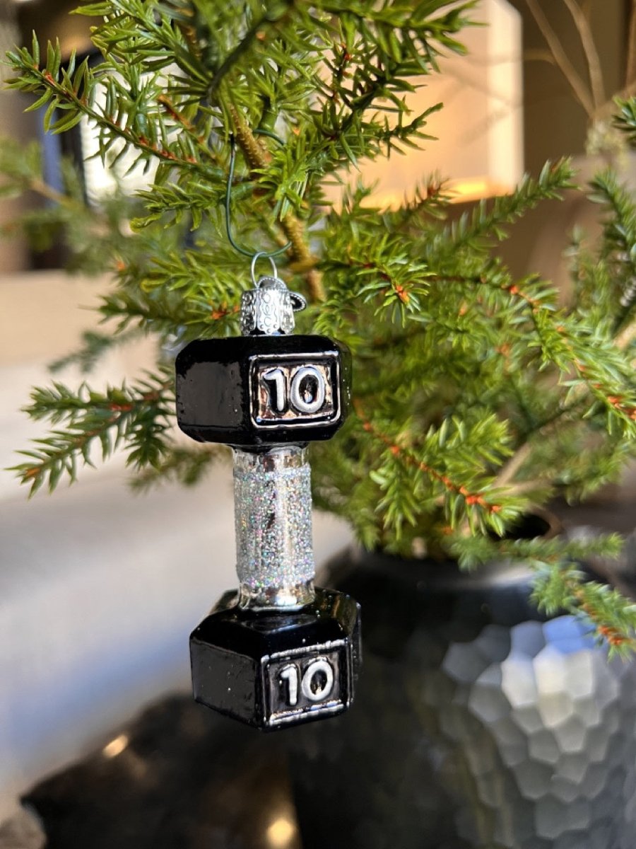 Kerst ornament | Dumbbell | 10 cm - NU PUUR & GROEN