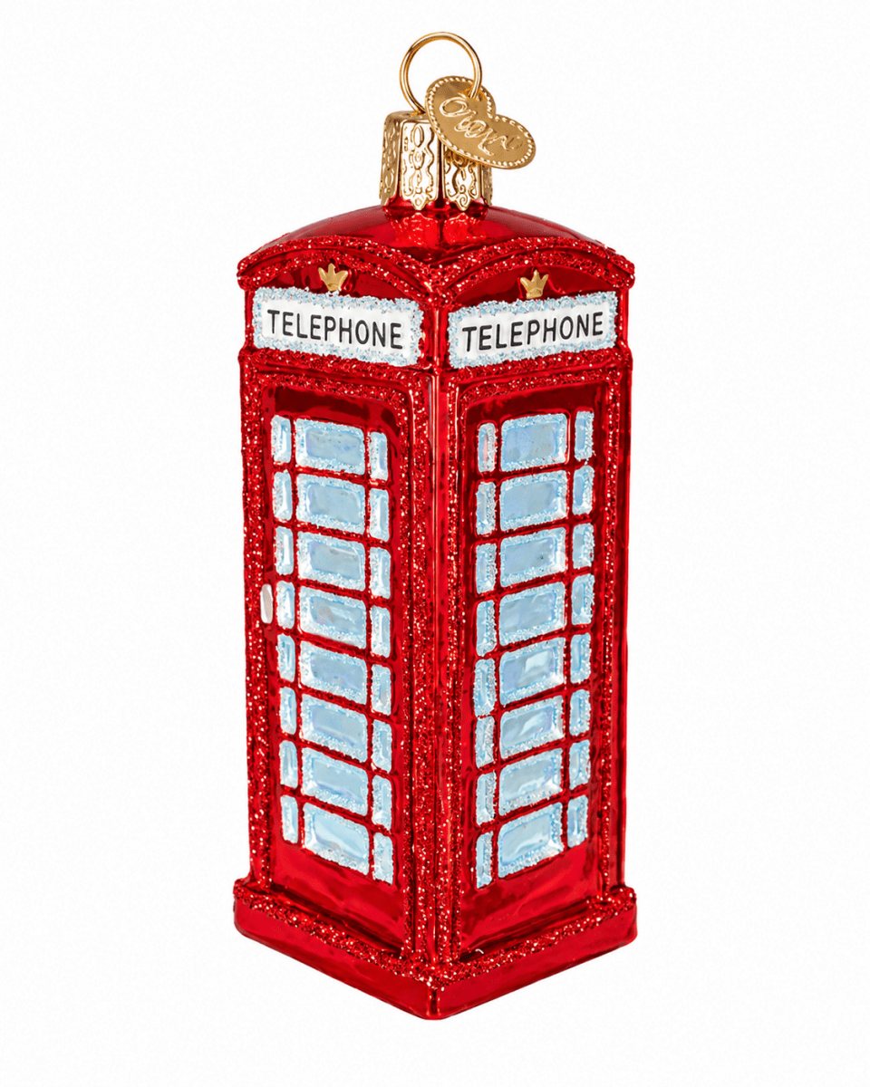 Kerst ornament | Engelse telefooncel | 10 cm - NU PUUR & GROEN