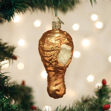 Kerst ornament | Gefrituurde Kipdrumstick | 10 cm - NU PUUR & GROEN