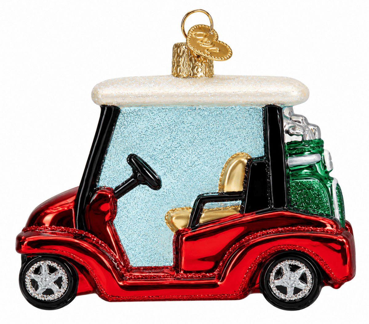 Kerst ornament | Golfkar | 9 cm - NU PUUR & GROEN
