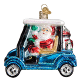 Kerst ornament | Golfkar met Kerstman | 8 cm