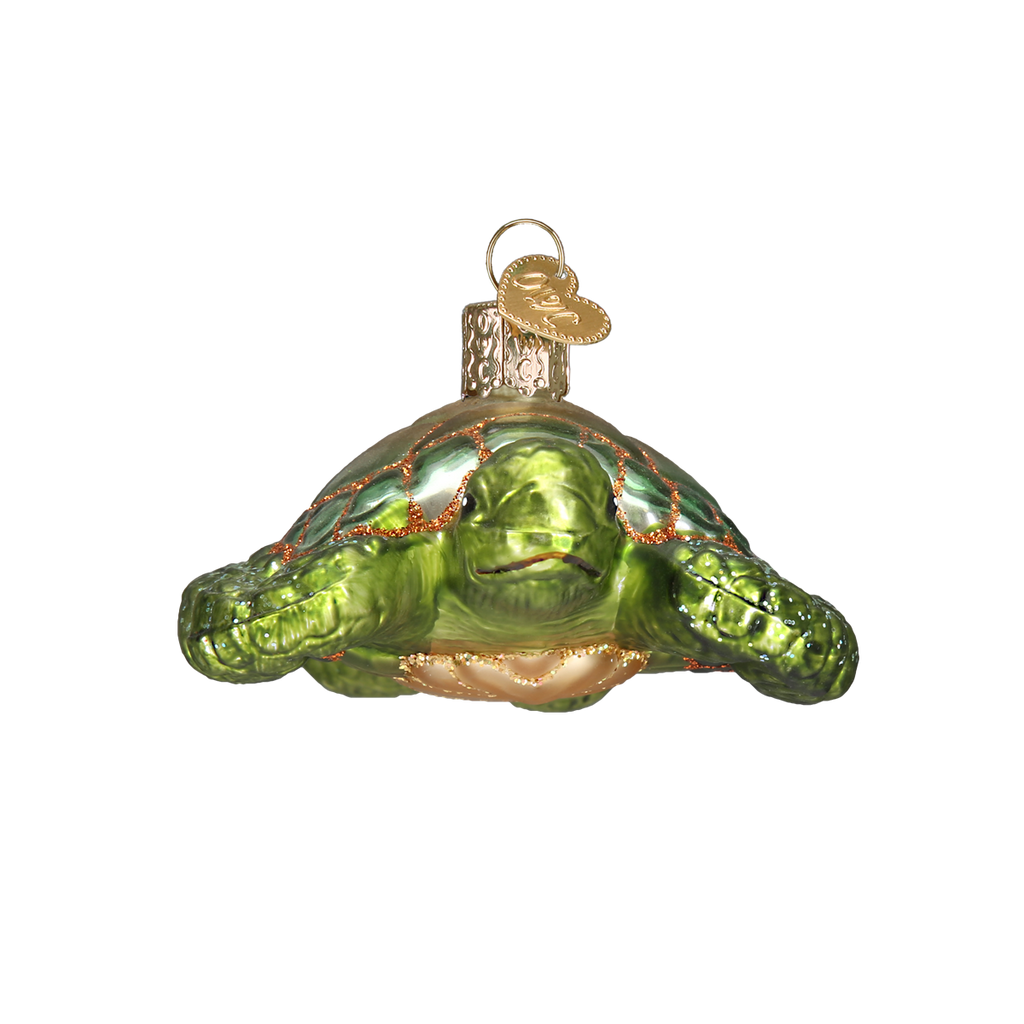 Kerst ornament | Groene zeeschildpad | 10 cm - NU PUUR & GROEN
