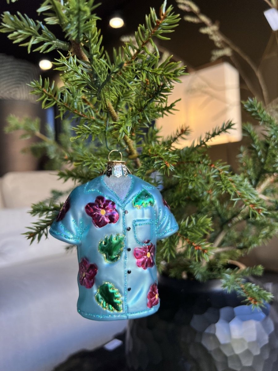 Kerst ornament | Hawaïaans Overhemd | 11 cm - NU PUUR & GROEN