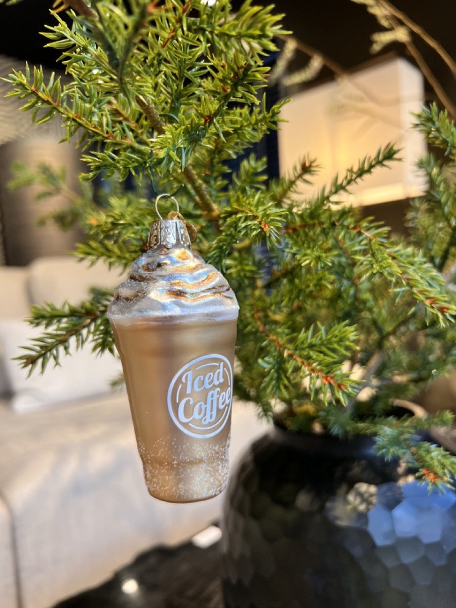 Kerst ornament | IJskoffie | 10 cm - NU PUUR & GROEN