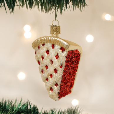 Kerst ornament | Kersentaart punt | 10 cm - NU PUUR & GROEN
