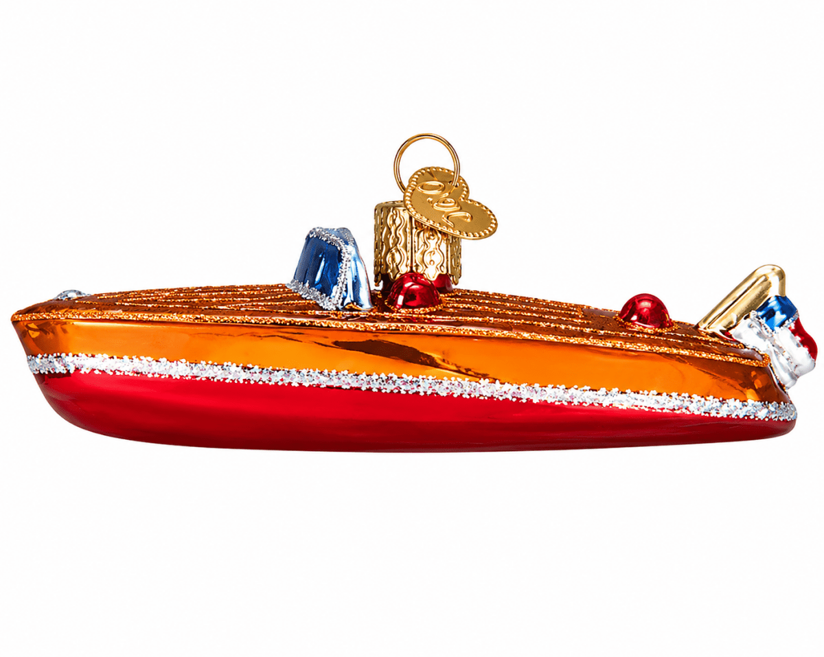 Kerst ornament | Klassieke Houten Boot | 9 cm - NU PUUR & GROEN