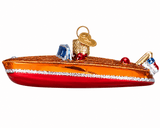 Kerst ornament | Klassieke Houten Boot | 9 cm