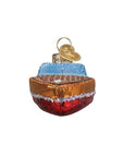 Kerst ornament | Klassieke Houten Boot | 9 cm - NU PUUR & GROEN