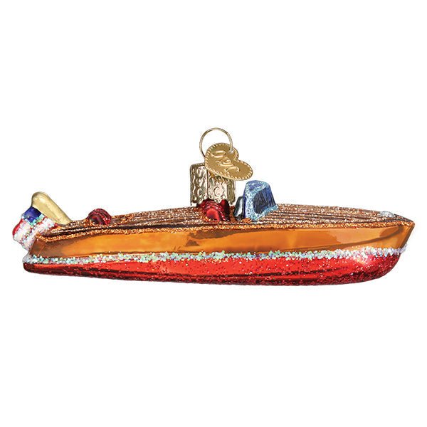 Kerst ornament | Klassieke Houten Boot | 9 cm - NU PUUR & GROEN