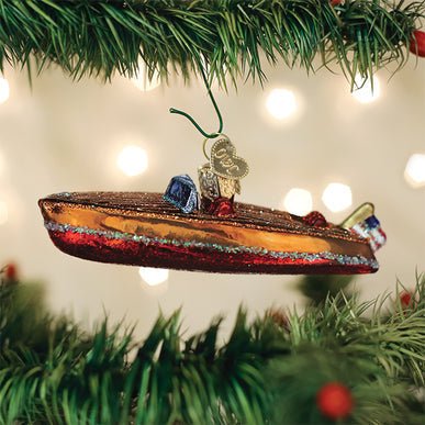 Kerst ornament | Klassieke Houten Boot | 9 cm - NU PUUR & GROEN