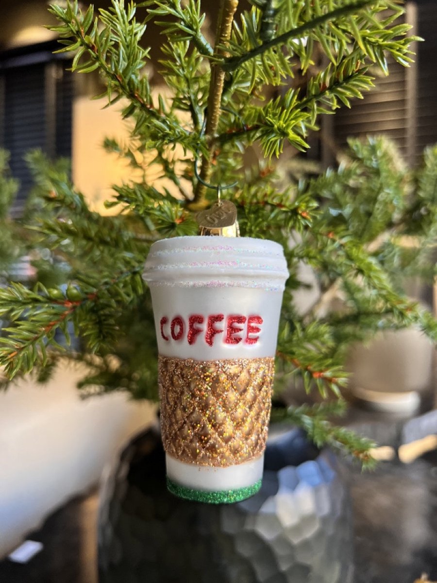 Kerst ornament | Koffie to go | 9 cm - NU PUUR & GROEN